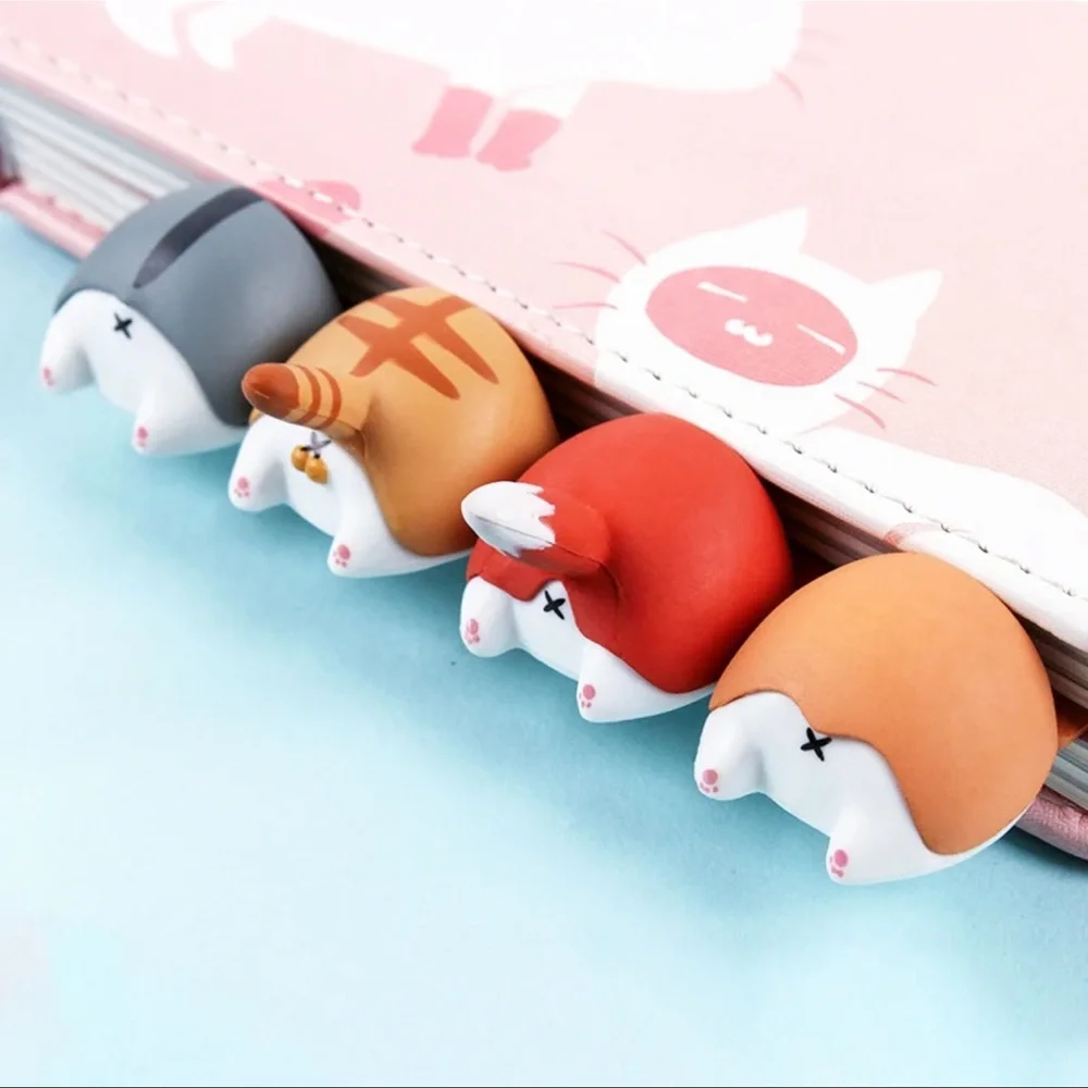 $3 Cat Bum Bookmark. New. Plastic. $3 if bundled